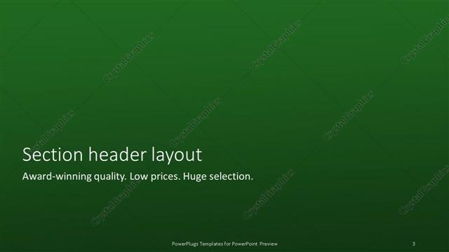 Section Header presentation slide layout