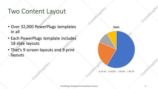 Two Content presentation slide layout