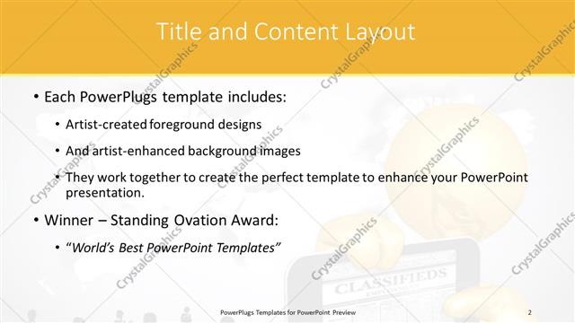 Title and Content presentation slide layout