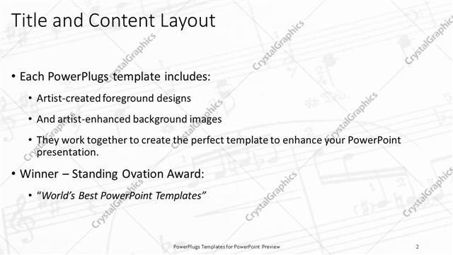 Title and Content presentation slide layout