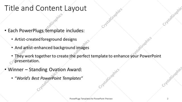 Title and Content presentation slide layout