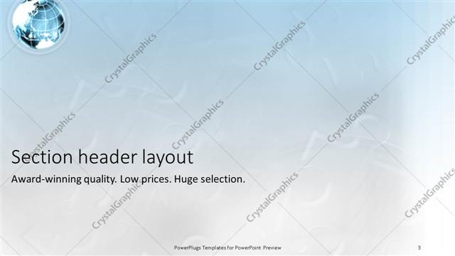 Section Header presentation slide layout