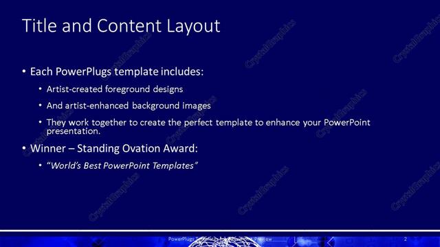 Title and Content presentation slide layout