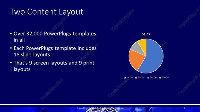 Two Content presentation slide layout
