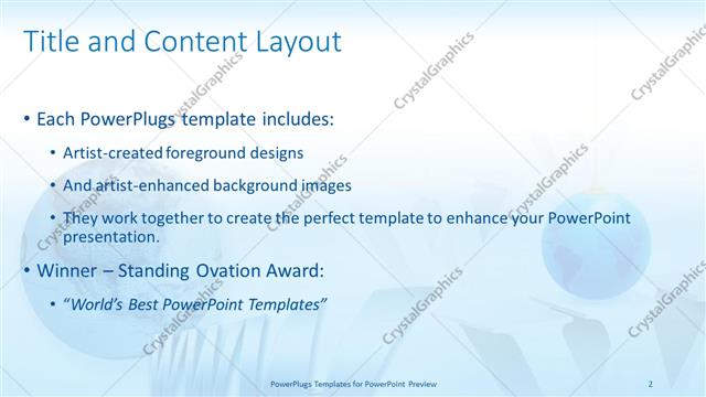 Title and Content presentation slide layout