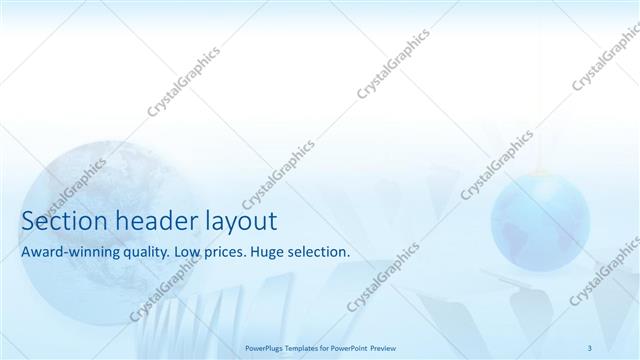 Section Header presentation slide layout