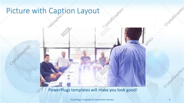 Picture with Caption presentation slide layout