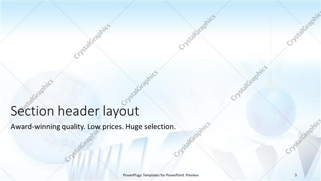Section Header presentation slide layout
