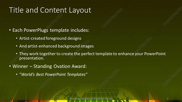 Title and Content presentation slide layout