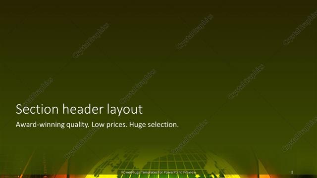 Section Header presentation slide layout