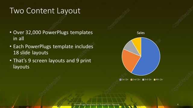 Two Content presentation slide layout