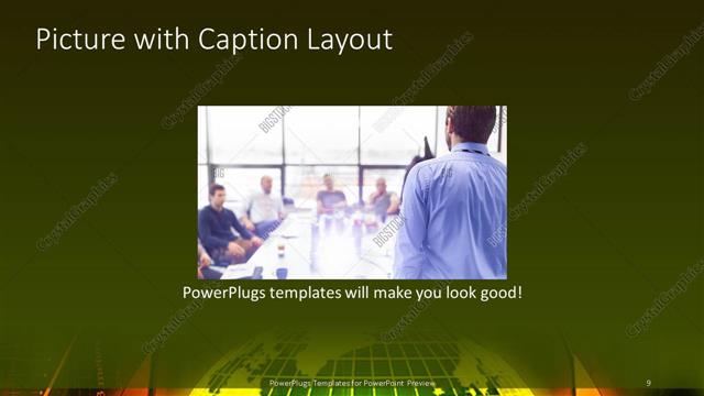 Picture with Caption presentation slide layout