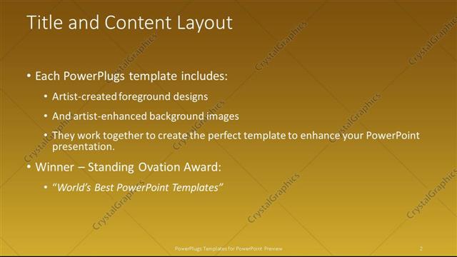 Title and Content presentation slide layout