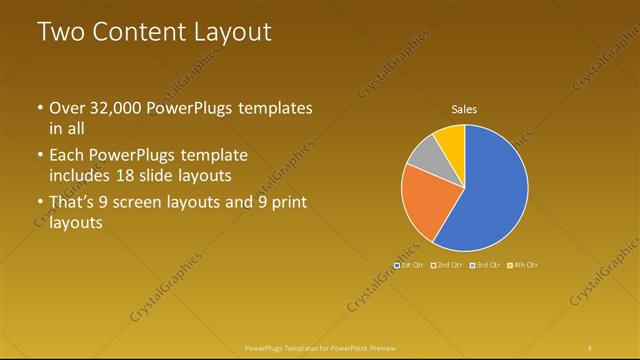 Two Content presentation slide layout