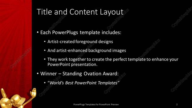 Title and Content presentation slide layout