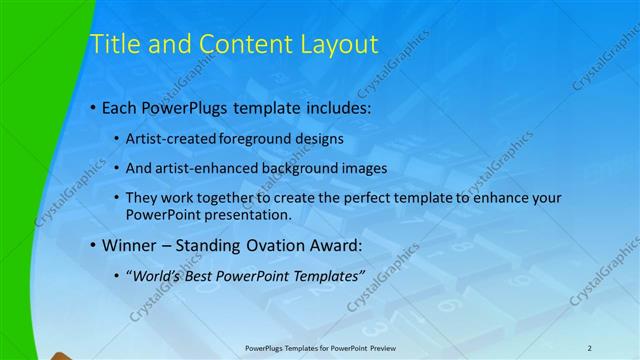 Title and Content presentation slide layout