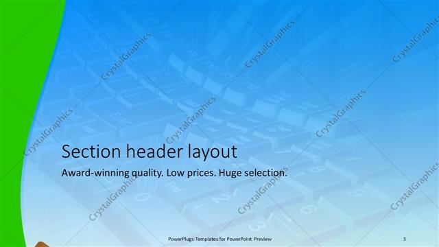 Section Header presentation slide layout