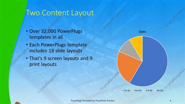 Two Content presentation slide layout