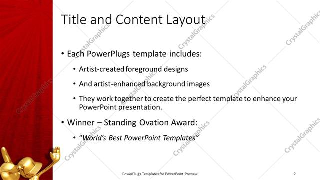 Title and Content presentation slide layout
