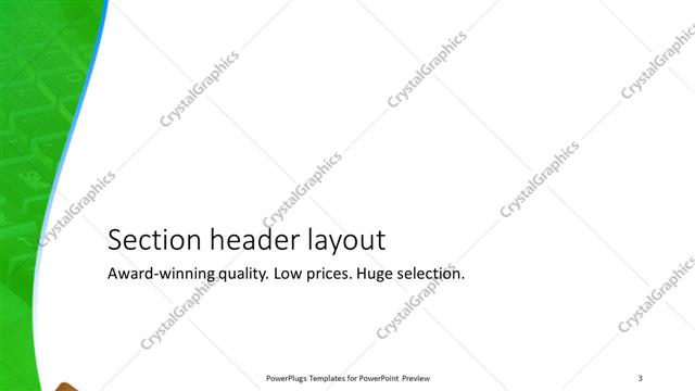 Section Header presentation slide layout