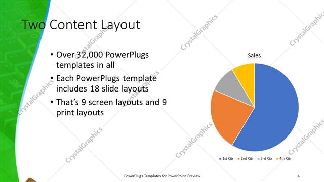 Two Content presentation slide layout