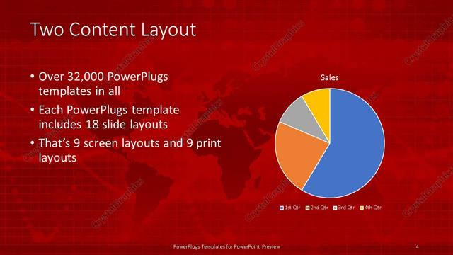 Two Content presentation slide layout