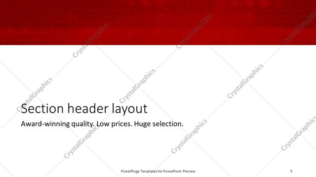 Section Header presentation slide layout