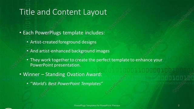 Title and Content presentation slide layout