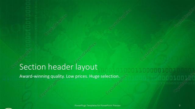 Section Header presentation slide layout