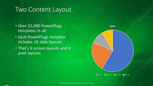 Two Content presentation slide layout