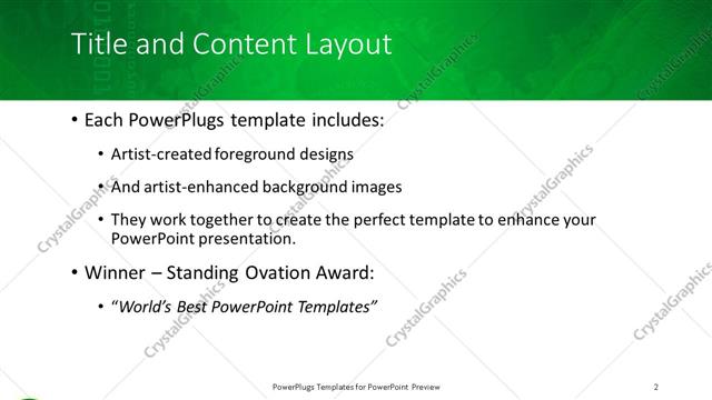 Title and Content presentation slide layout
