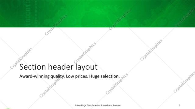 Section Header presentation slide layout