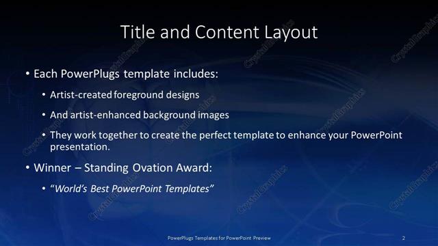 Title and Content presentation slide layout