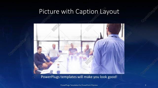 Picture with Caption presentation slide layout