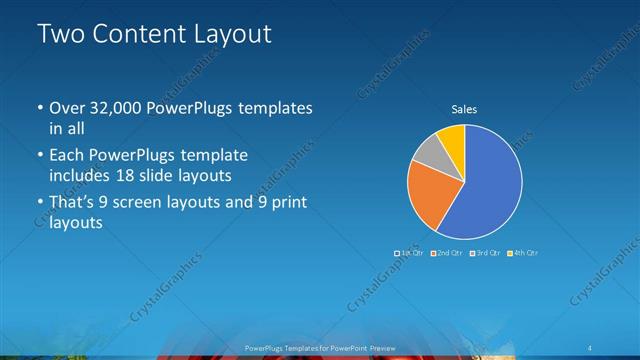 Two Content presentation slide layout