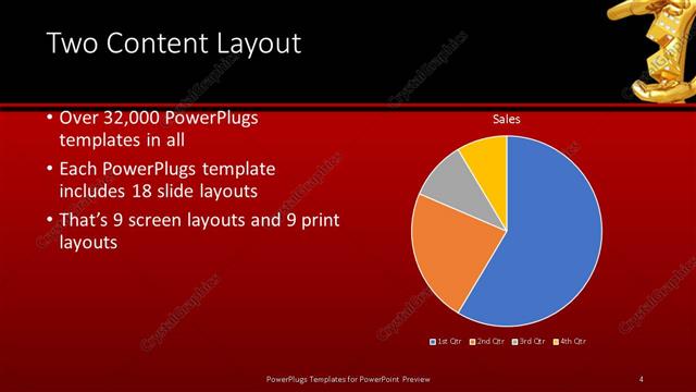 Two Content presentation slide layout
