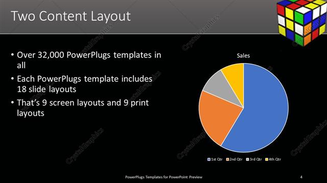 Two Content presentation slide layout