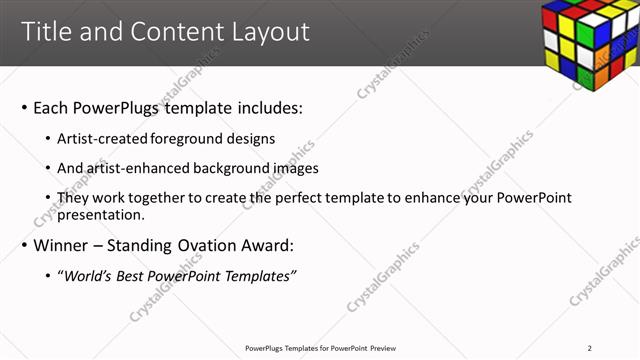 Title and Content presentation slide layout