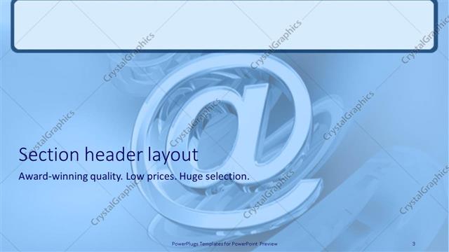 Section Header presentation slide layout