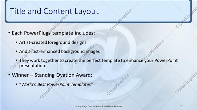 Title and Content presentation slide layout