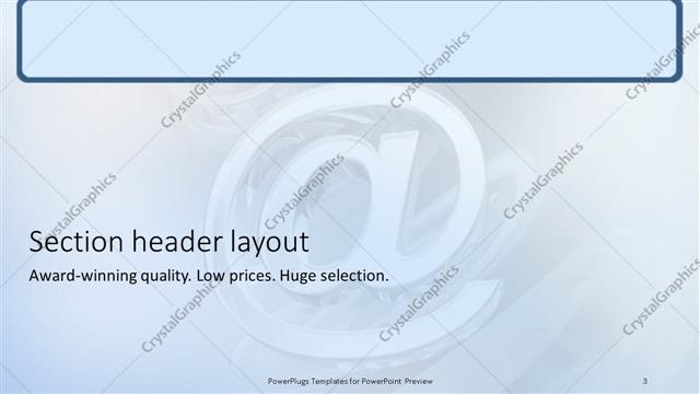 Section Header presentation slide layout