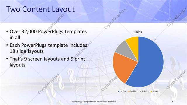 Two Content presentation slide layout