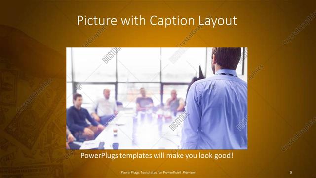 Picture with Caption presentation slide layout