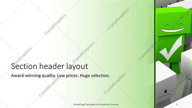 Section Header presentation slide layout