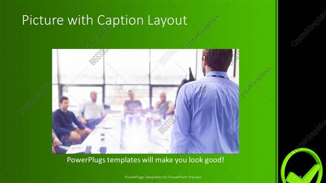 Picture with Caption presentation slide layout