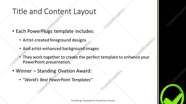Title and Content presentation slide layout