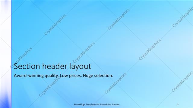 Section Header presentation slide layout