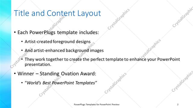 Title and Content presentation slide layout