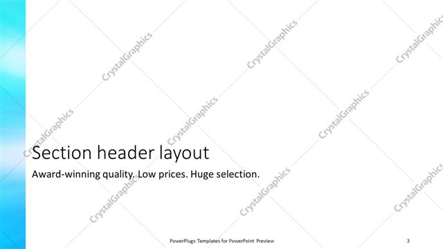 Section Header presentation slide layout