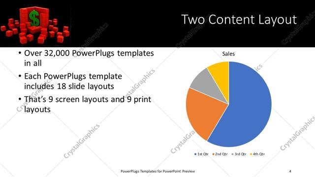 Two Content presentation slide layout